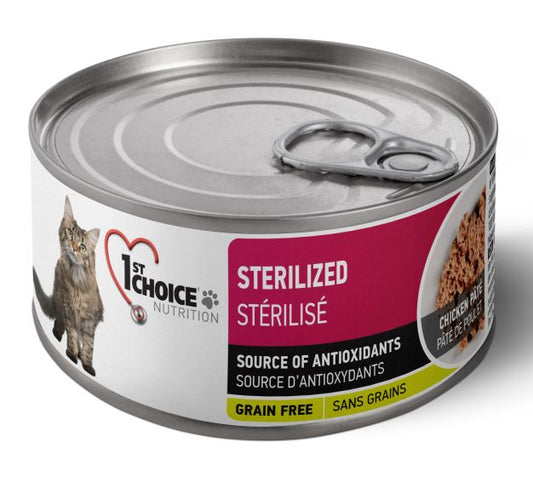 1st Choice - Cat Adult Sterilized GF Chicken Pate 156g