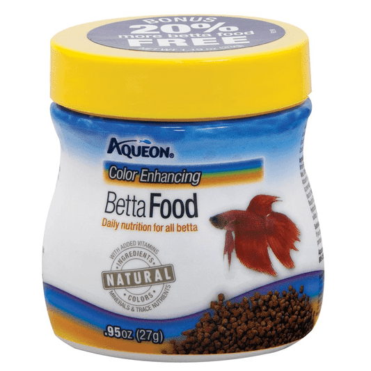 Aqueon Color Enhancing Betta Fish Food, .95-oz (Size: 0.95-oz jar)