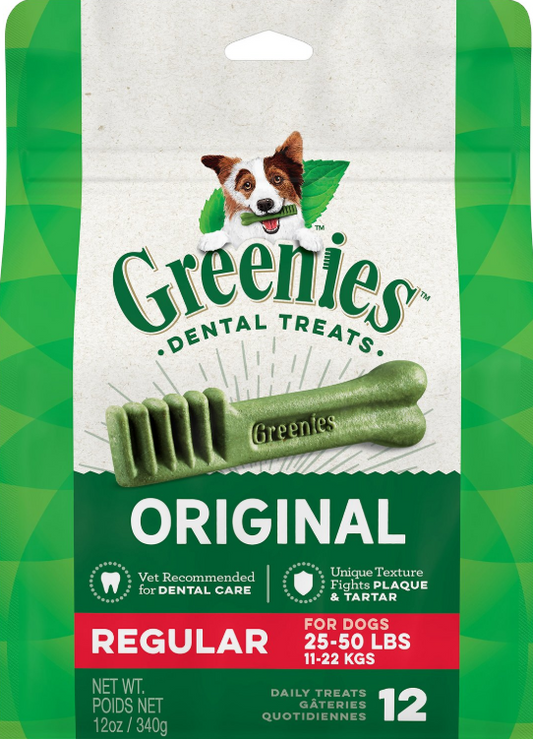 Greenies Original Regular Dental Dog Treats, 12-oz, 12-count (Size: 12-count, Size: 12-count)