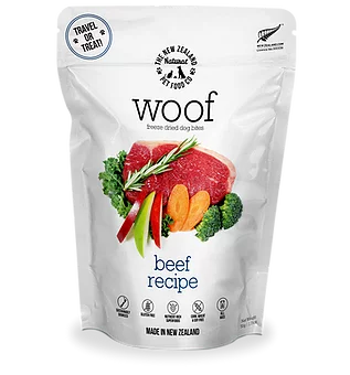 New Zealand Natural Pet Food Woof Beef Freeze-Dried Dog Food, 50-gram (Travel size/Treat) (Size: 50-gram)