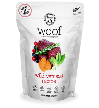 New Zealand Natural Pet Food Woof Venison Freeze-Dried Dog Food, 50-gram (Travel size/Treat) (Size: 50-gram)