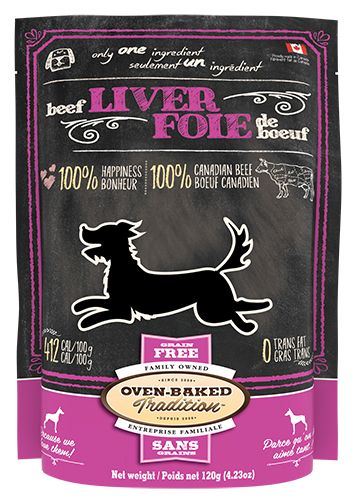 Oven-Baked Tradition Grain-Free Beef Liver Oven Roasted Dog Treats, 4.2-oz (Size: 4.2-oz)