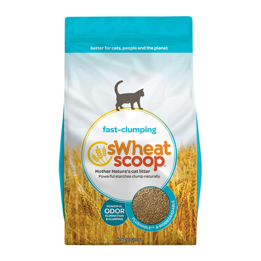 sWheat Scoop Natural Fast-Clumping Wheat Cat Litter, 25-lb (Size: 25-lb)