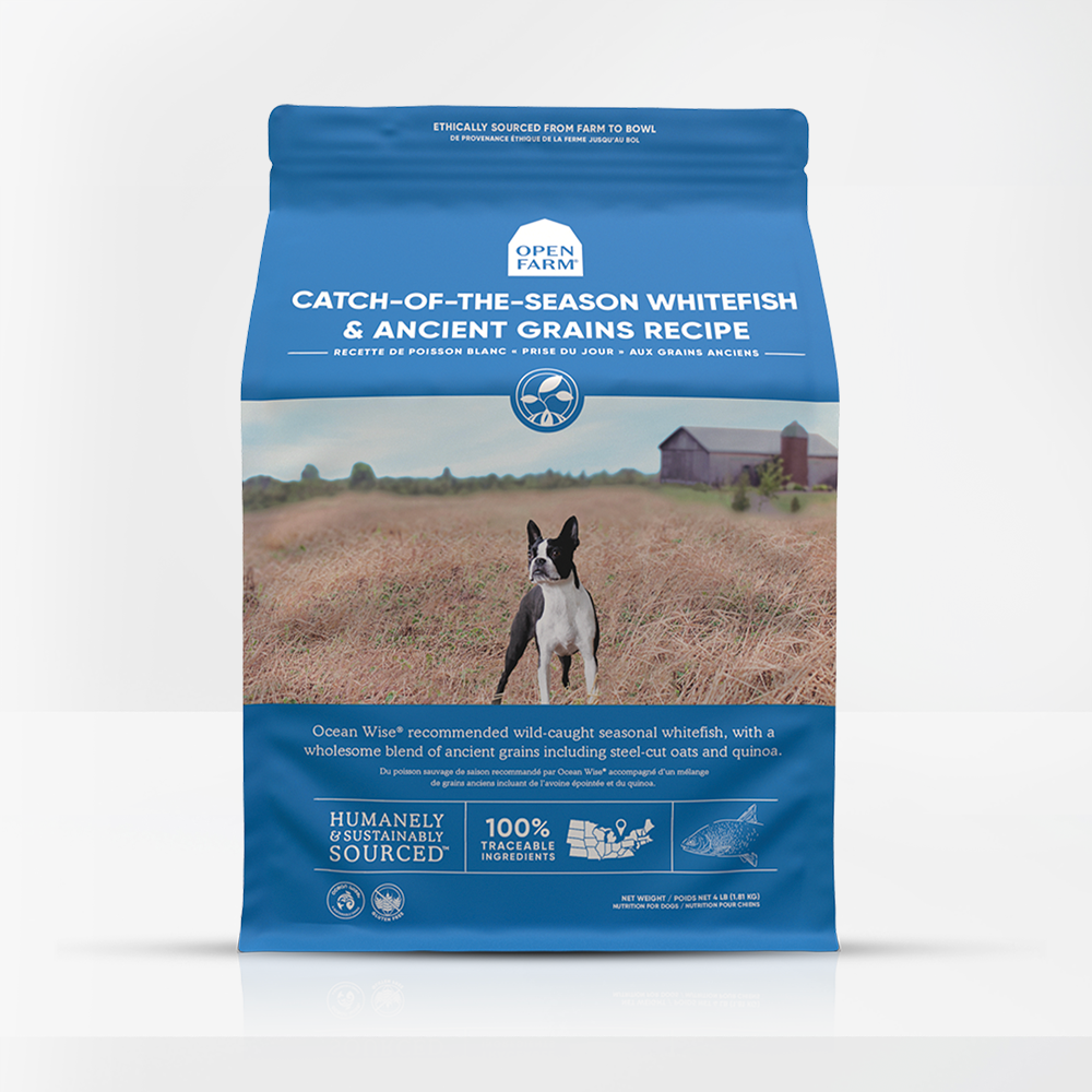 Open Farm Catch of the Season Whitefish Ancient Grains Recipe Dry Dog Food 4 lb Size 4 lb