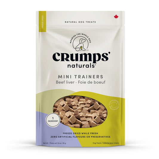 Crumps' Naturals Mini Trainers Beef Liver Freeze-Dried Dog Treats, 55-gram (Size: 55-gram)