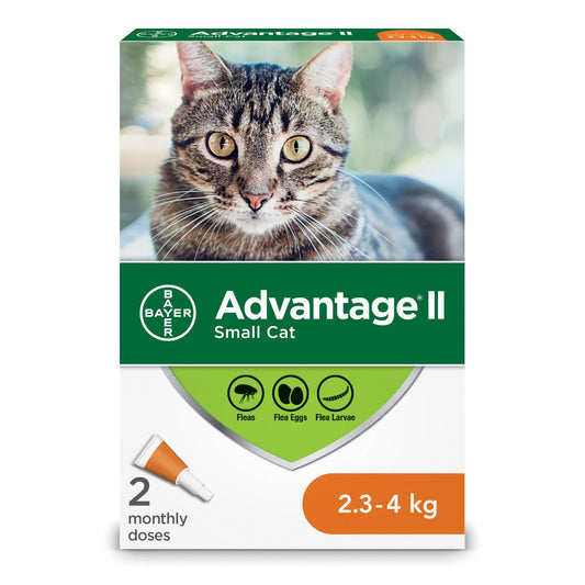 Advantage II Flea Protection for Small Cats 2.3-4-kg, 2-pk (Size: 2-pk)
