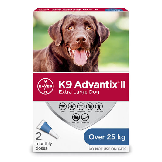 K9 Advantix II Flea Protection for Extra Large Dogs over 25-kg, 2-pk (Size: 2-pk)