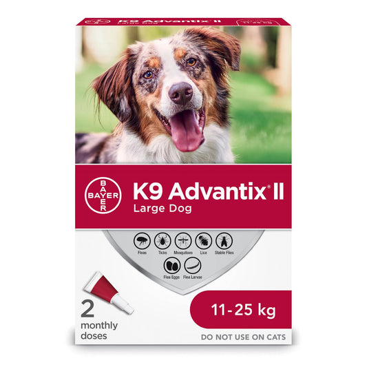 K9 Advantix II Flea Protection for Large Dogs 11-25-kg, 2-pk (Size: 2-pk)