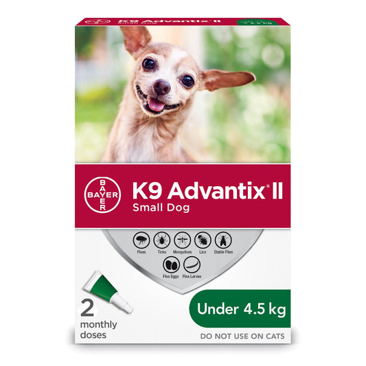 K9 Advantix II Flea Protection for Small Dogs under 4.5-kg, 2-pk (Size: 2-pk)