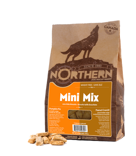 Northern Biscuit Mini Mix Pumpkin Pie & Peanut Crunch! Dog Treats, 450-gram (Size: 450-gram)