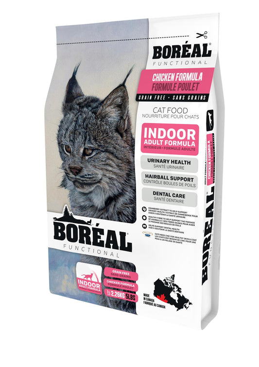 Boreal Functional, Indoor, All Breeds, Chicken Formula Dry Cat Food, 2.26kg (Size: 2.26kg)