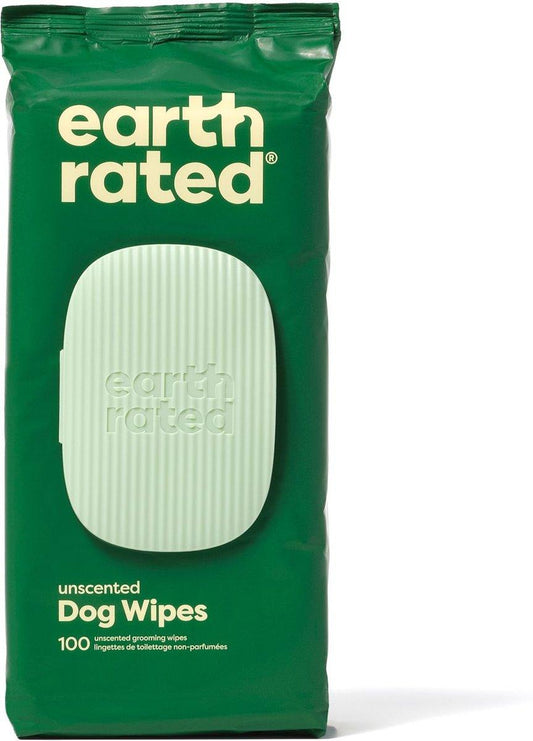 Earth Rated Unscented Plant-Based Dog Wipes, 100-count (Size: 100-count)