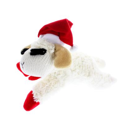 Multipet Lamb Chop with Santa Hat Dog Toy, 10.5-in (Size: 10.5-in)