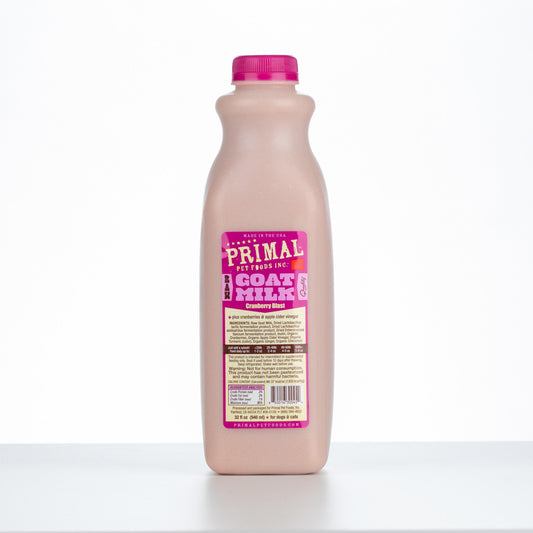 Primal Raw Frozen Goat Milk 'Cranberry Blast' for Dogs & Cats, 32-oz (Size: 32-oz)