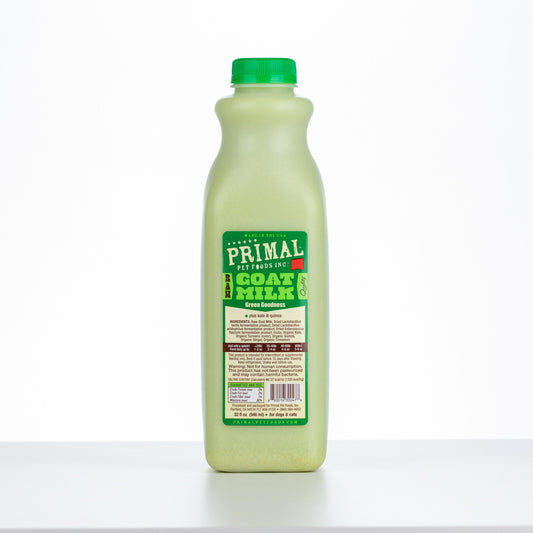Primal Raw Frozen Goat Milk 'Green Goodness' for Dogs & Cats, 32-oz (Size: 32-oz)
