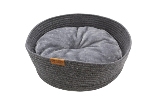 BeOneBreed Cuddler Basket Cat Bed, Gray