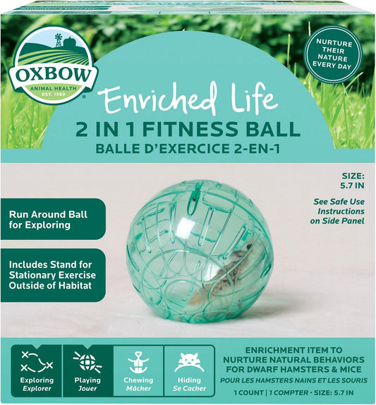 Oxbow Enriched 2 in 1 Fittness Ball Small Animal Toy