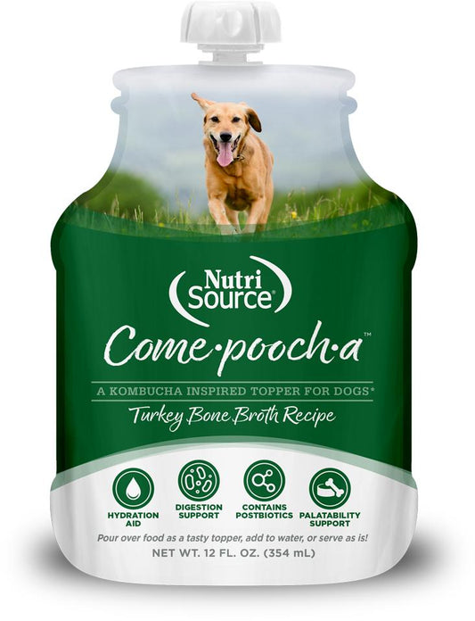 NutriSource Come-Pooch-A Turkey Bone Broth Dog Food Topper, 12-oz (Size: 12-oz)