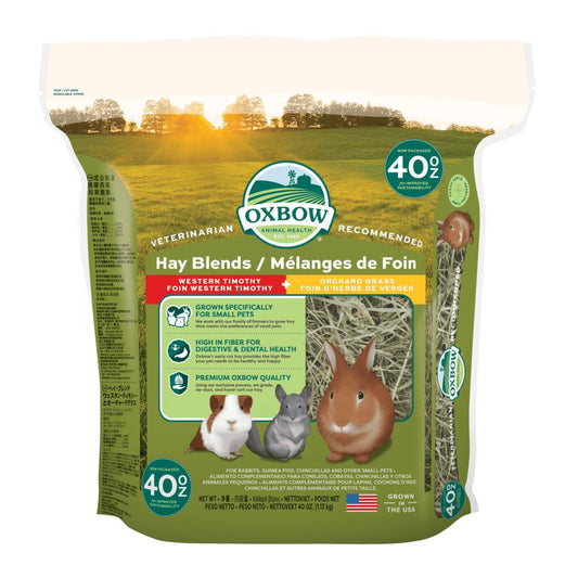 Oxbow Hay Blend Western Timothy & Orchard Grass Small Animal Food, 40-oz (Size: 40-oz)