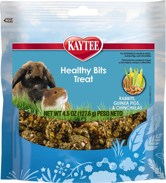 Kaytee Forti-Diet Pro Health Healthy Bits Rabbit, Guinea Pig & Chinchilla Treats, 4.5-oz