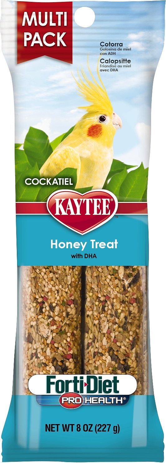 Kaytee Forti-Diet Pro Health Honey Cockatiel Treat Sticks, 2-count