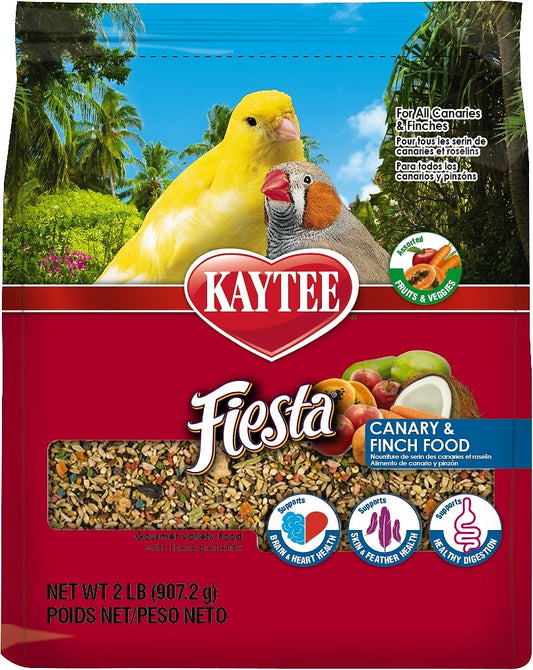 Kaytee Fiesta Variety Mix Canary & Finch Bird Food, 2-lb