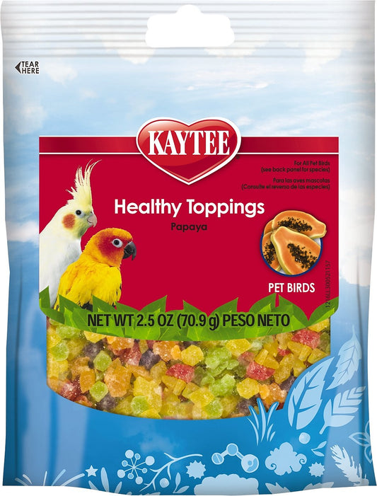 Kaytee Fiesta Healthy Toppings Papaya Bird Treats, 2.5-oz