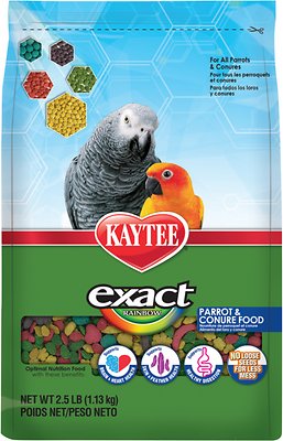 Kaytee Exact Rainbow Parrot & Conure Bird Food, 2.5-lb (Size: 2.5-lb)