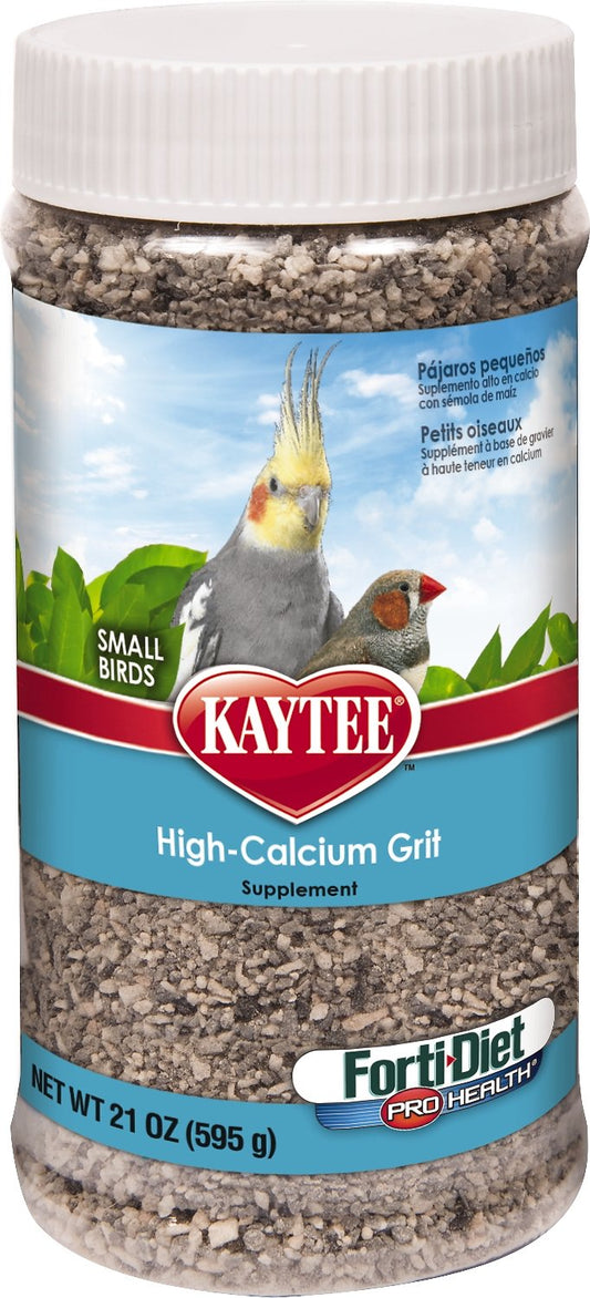 Kaytee Forti-Diet Pro Health Hi-Calcium Grit Bird Supplement, 21-oz jar