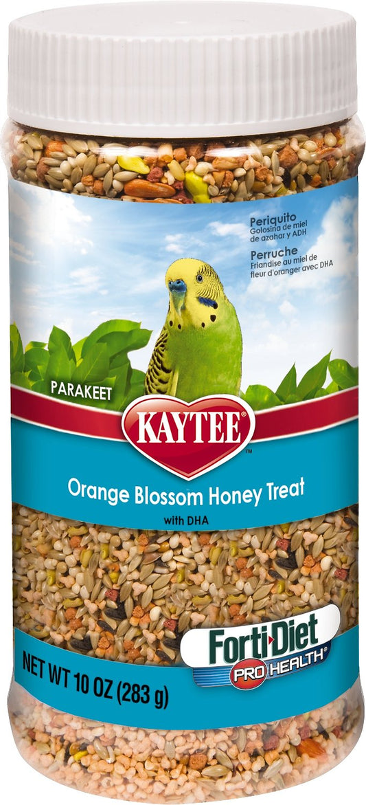 Kaytee Forti-Diet Pro Health Orange Blossom Honey Parakeet Bird Treats, 10-oz jar