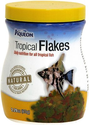 Aqueon Tropical Flakes Freshwater Fish Food, 2.29-oz jar (Size: 2.29-oz jar)