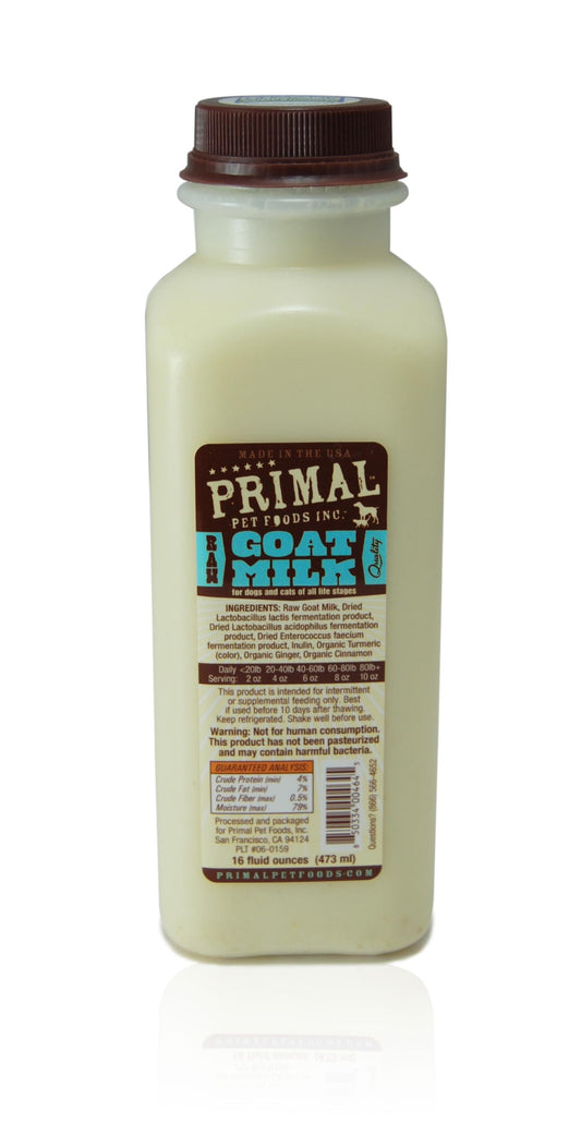 Primal Raw Frozen Goat Milk for Dogs & Cats, 16-oz (Size: 16-oz))