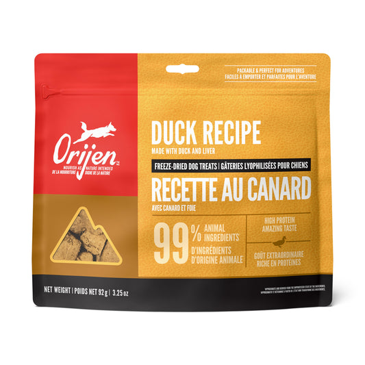 ORIJEN Free-Run Duck Grain-Free Freeze-Dried Dog Treats, 3.25-oz (Size: 3.25-oz)