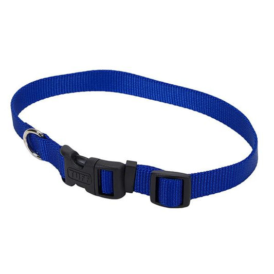 Coastal Tuff Dog Collar, Blue, 3/8-in x 8-12-in (Size: 3/8-in x 8-12-in)