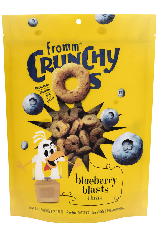 Fromm Crunchy O's Blueberry Blast Dog Treats, 6-oz (Size: 6-oz)