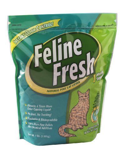 Feline Fresh Natural Pine Cat Litter Pellets, 7-lb (Size: 7-lb)