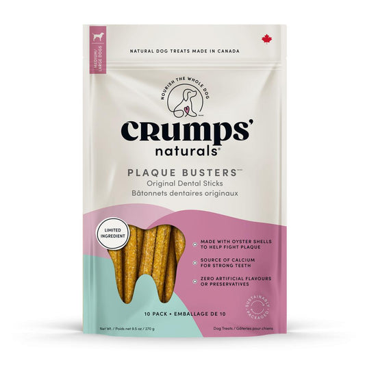 Crumps' Naturals Plaque Busters Original Dental Sticks Dog Treats, 7-in, 10-pk (Size: 7-in, 10-pk)