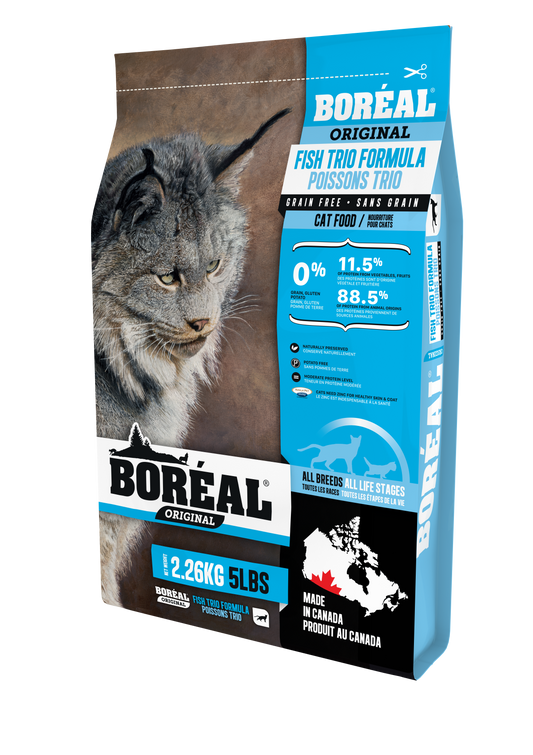 Boreal Grain-Free Original Fish Trio Grain Free Dry Cat Food, 2.26-kg (Size: 2.26-kg)