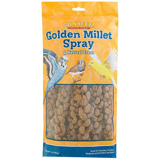 Sunseed Golden Millet Spray Natural Bird Treats, 7-oz (Size: 7-oz)