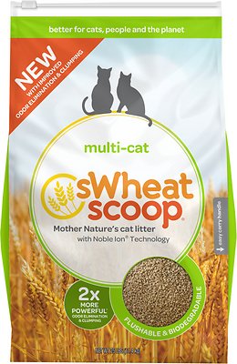 sWheat Scoop Multi-Cat Natural Wheat Cat Litter, 25-lb (Size: 25-lb)