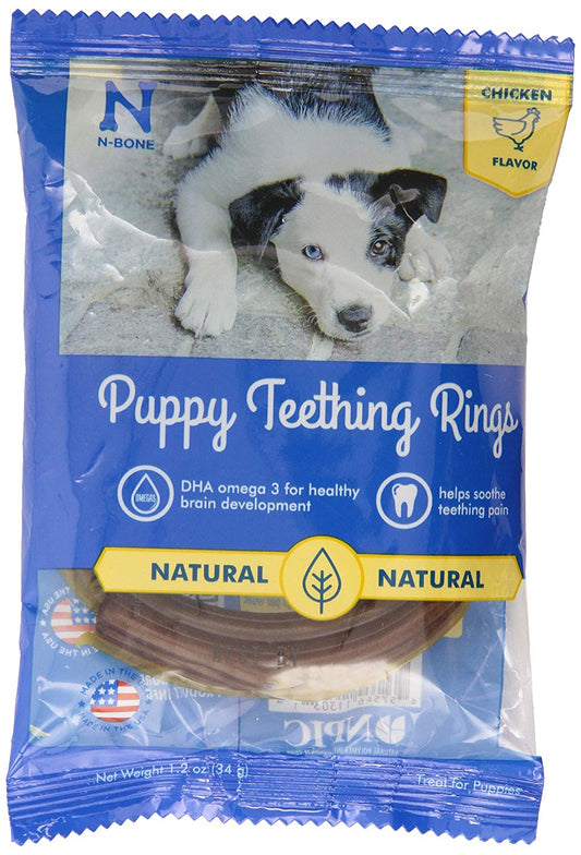 N-Bone Puppy Teething Ring Chicken Flavor Dog Treats, 1-pk (Size: 1-pk)