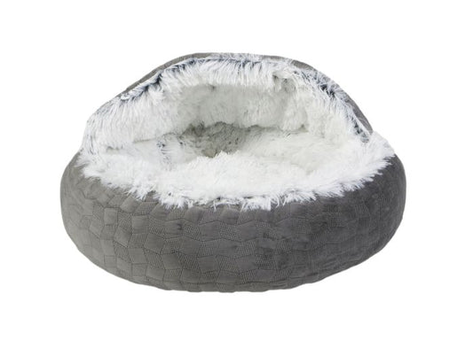 Bud'z Hood Bed Cosmos Small Grey Dog Cat 50x50x28cm