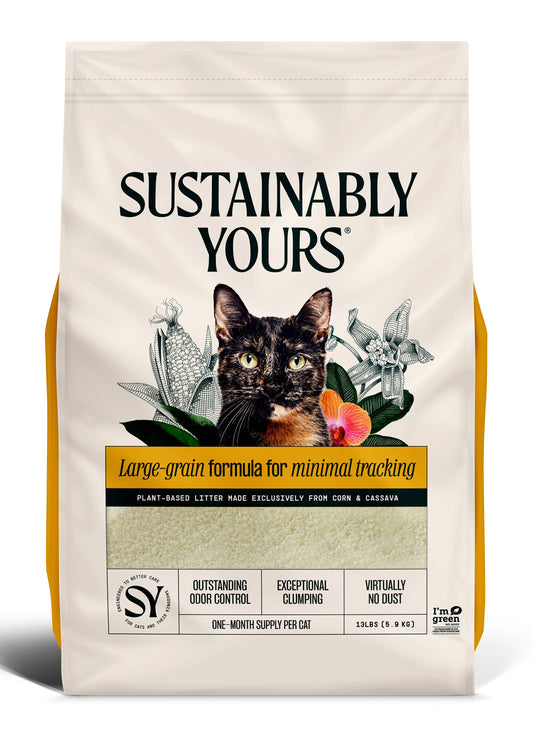 Sustainably Yours Cat Litter Large-grain formula, 13lbs