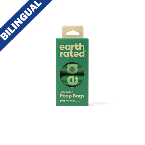 Earth Rated Poop Bags Refill Pack, Unscented, 120 Count