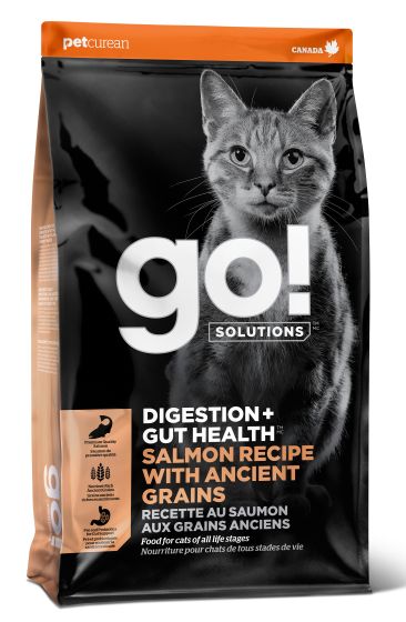 Go! Solutions Digestion + Gut Health Salmon with Ancient Grains Dry Cat Food, 3-lb (Size: 3-lb)