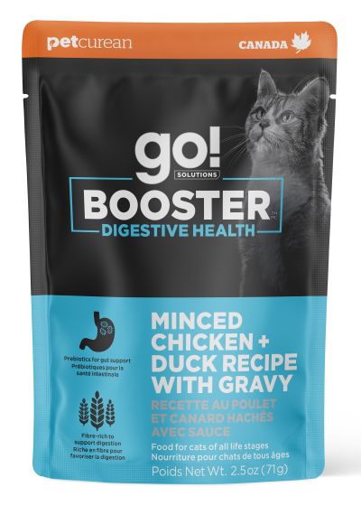 Go! Booster Digestive Health Minced Chicken And Duck With Gravy Cat, 2.5oz