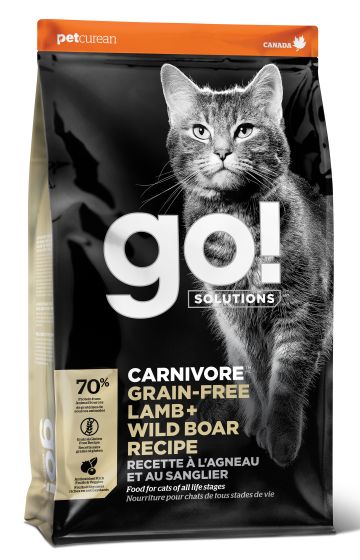 Go! Solutions Carnivore Lamb + Wild Boar Grain-Free Dry Cat Food, 3-lb (Size: 3-lb)