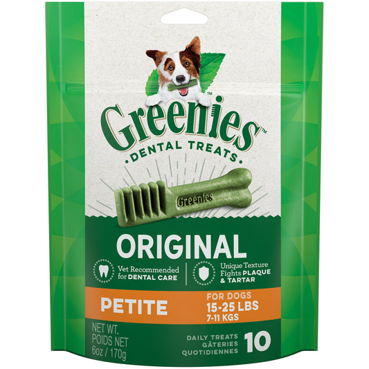Greenies Original Petite Dental Dog Treats, 6-oz, 10-count (Size: 10-count)