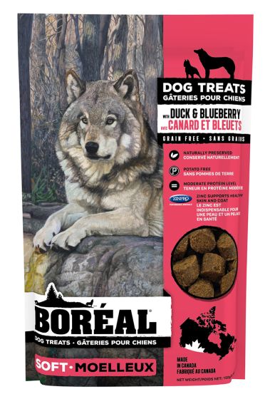 Boreal Grain-Free, Duck & Blueberry Dog Treats, 150-gram (Size: 150-gram)