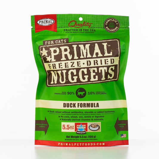 Primal Raw Freeze-Dried Nuggets Duck Formula Cat Food, 5.5-oz (Size: 5.5-oz)